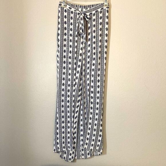 2 piece Off or On Shoulder Top& Waist Tie Open Leg Harem Pants for Women Small - Picture 4 of 14